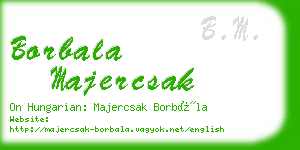 borbala majercsak business card